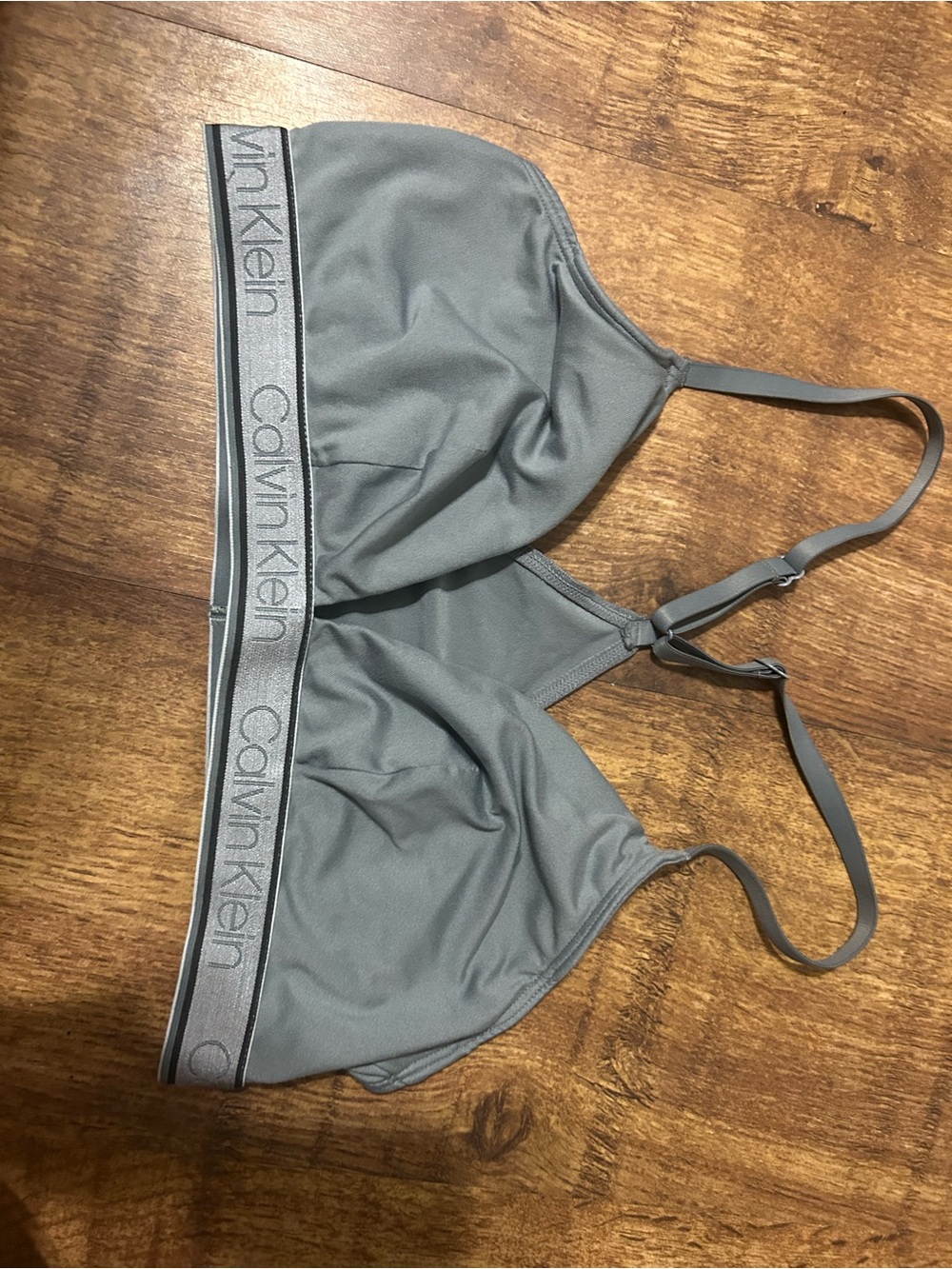 Calvin Klein Steel Gray Wireless Bralette